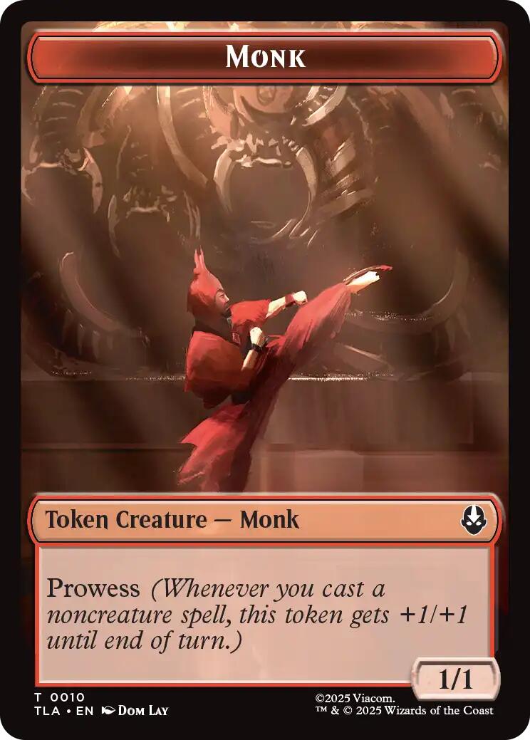 Monk // Food (0021) Double-Sided Token [Avatar: The Last Airbender Tokens] | Gamers Paradise