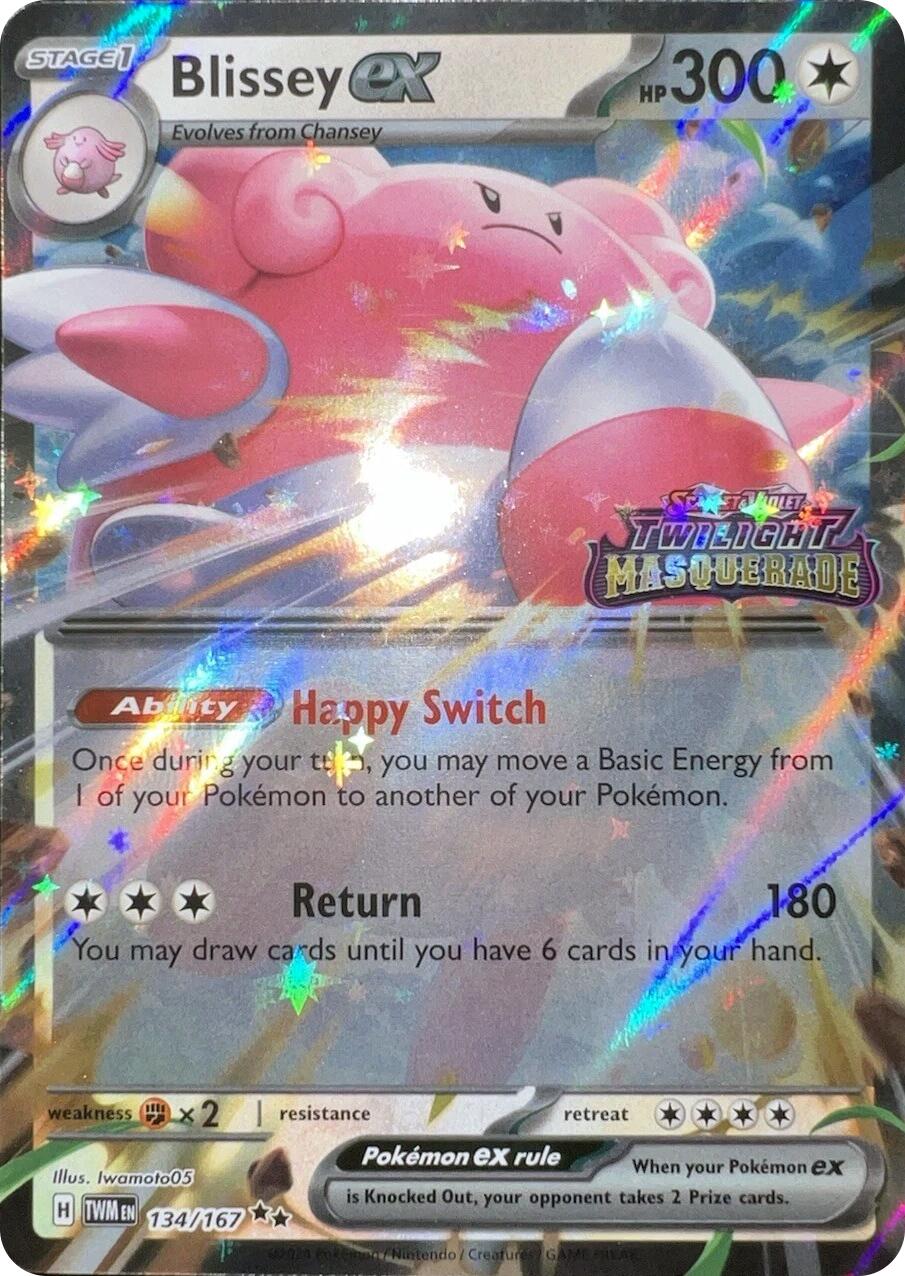 Blissey ex (134/167) (Cosmos Holo) [Scarlet & Violet: Twilight Masquerade] | Gamers Paradise