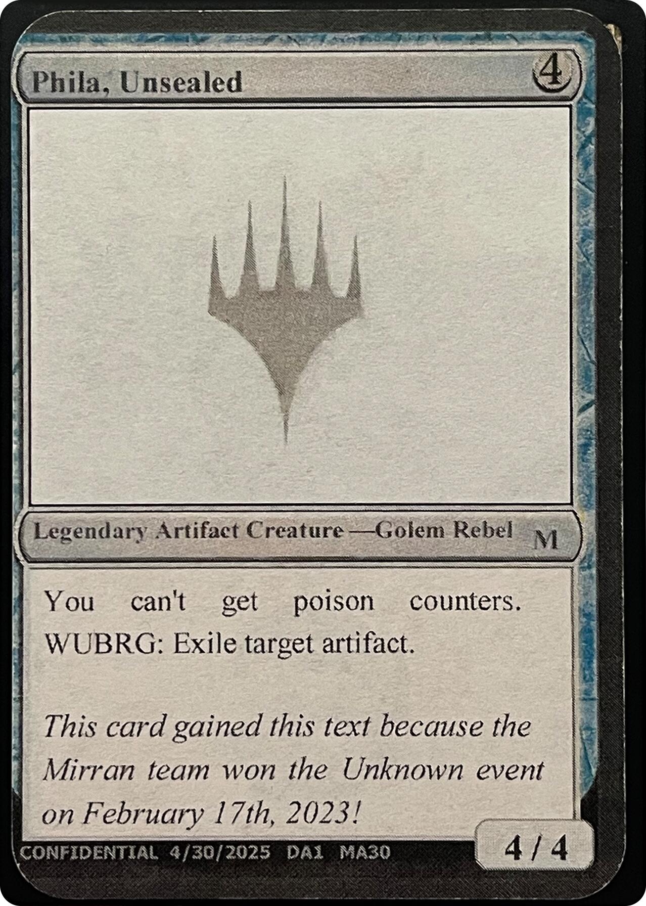 Phila, Unsealed (Reprint) [Unknown Event] | Gamers Paradise