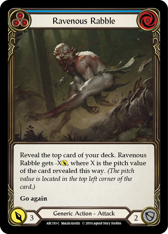 Ravenous Rabble (Blue) [ARC193-C] (Arcane Rising)  1st Edition Normal | Gamers Paradise