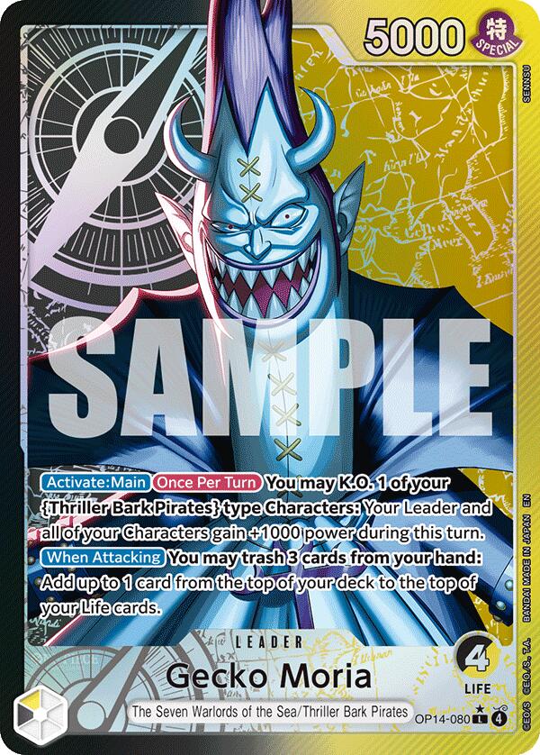 Gecko Moria (OP14-080) (Alternate Art) [The Azure Sea's Seven] | Gamers Paradise