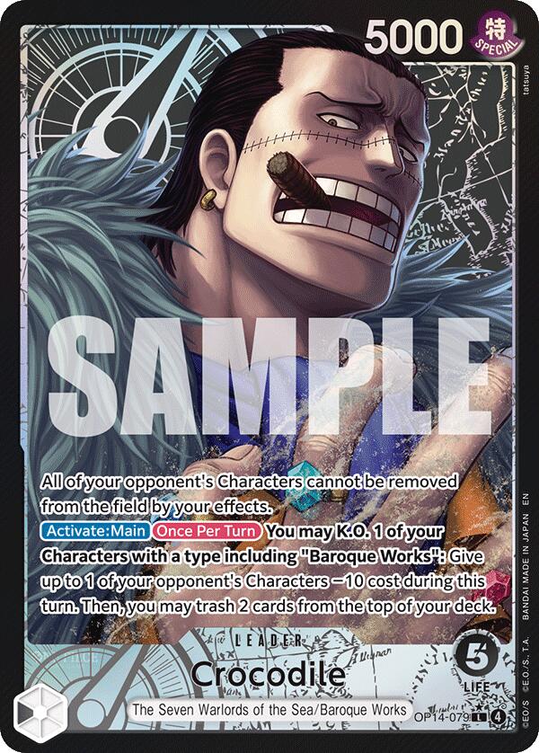Crocodile (OP14-079) (Alternate Art) [The Azure Sea's Seven] | Gamers Paradise