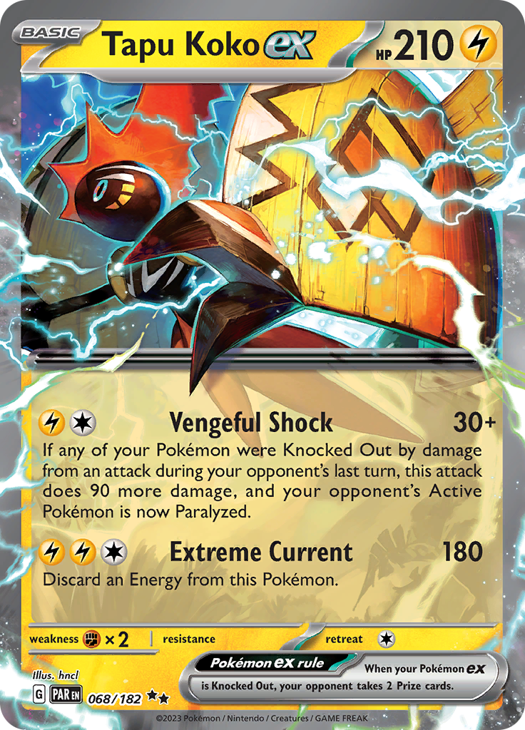 Tapu Koko ex (068/182) [Scarlet & Violet: Paradox Rift] | Gamers Paradise