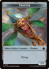 Thopter // Myr Double-Sided Token [Foundations Commander Tokens] | Gamers Paradise