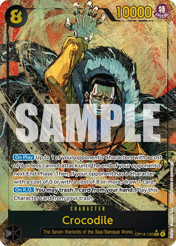 Crocodile (OP14-120) (Alternate Art) [The Azure Sea's Seven] | Gamers Paradise