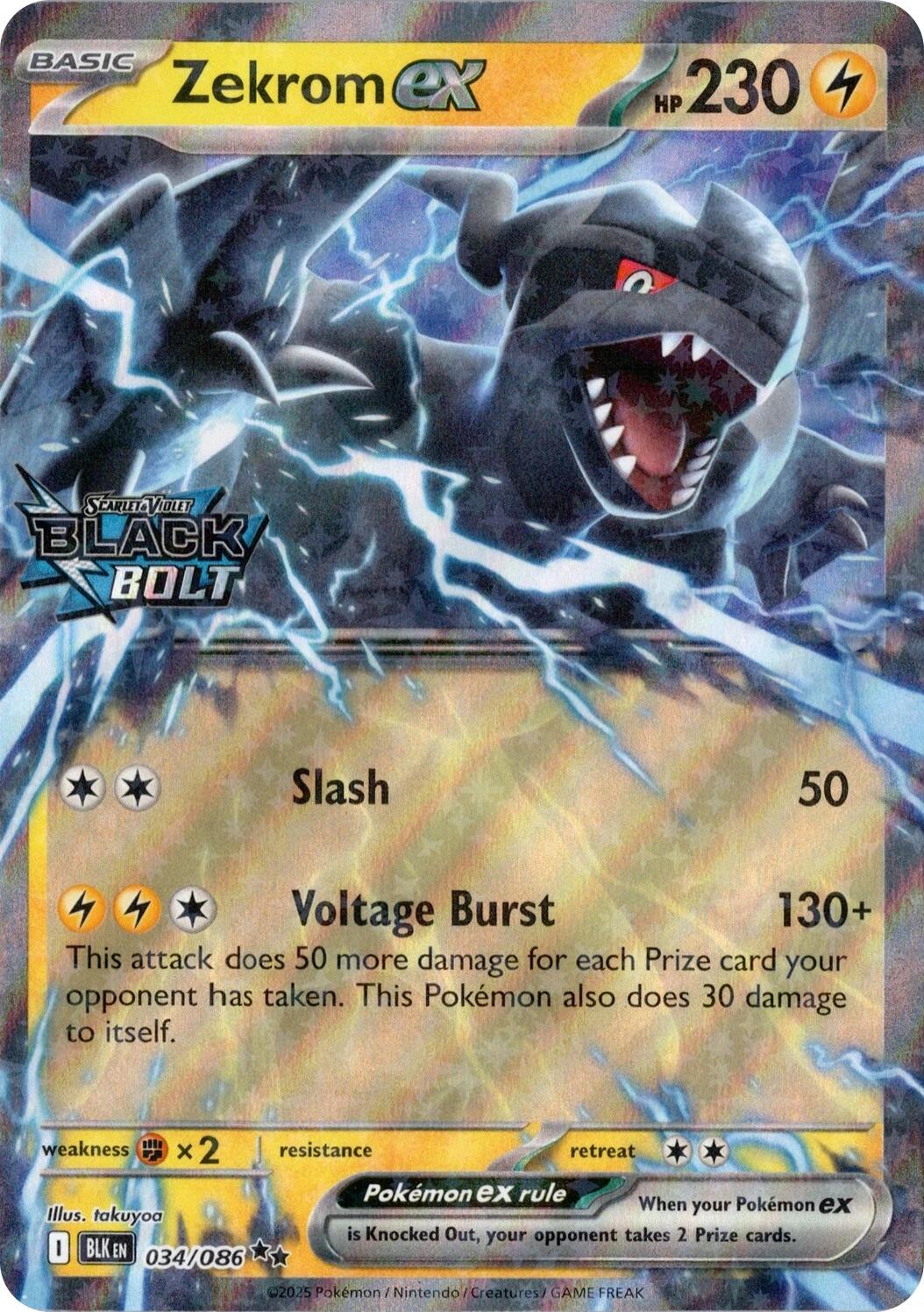 Zekrom ex (034/086) (Black Bolt Stamped) [Miscellaneous Cards] | Gamers Paradise
