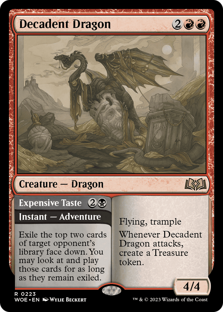 Decadent Dragon // Expensive Taste [Wilds of Eldraine] | Gamers Paradise