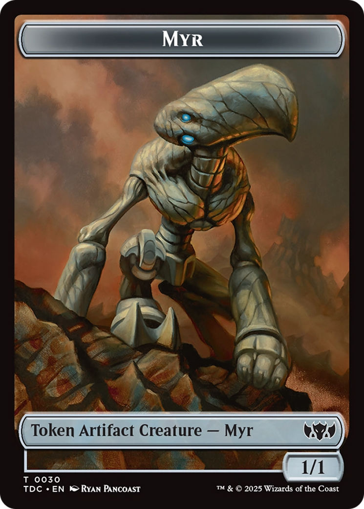 Snake // Myr Double-Sided Token [Tarkir: Dragonstorm Commander Tokens] | Gamers Paradise