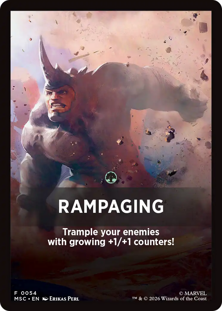 Rampaging Theme Card [Marvel Super Heroes Commander] | Gamers Paradise