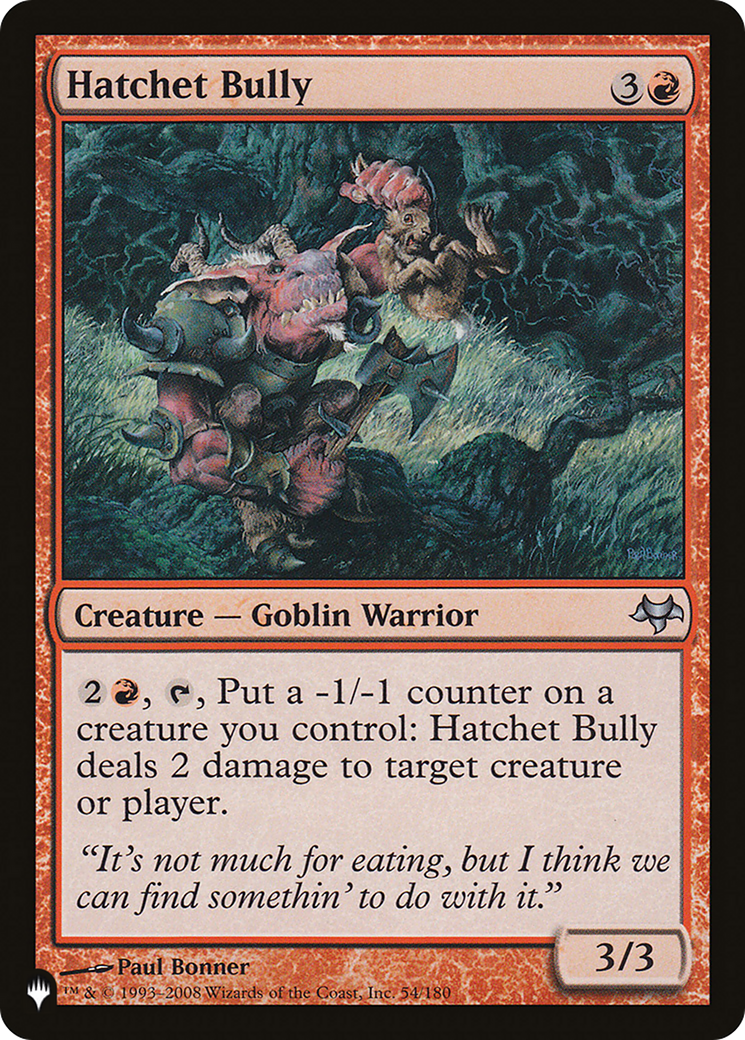 Hatchet Bully [The List Reprints] | Gamers Paradise