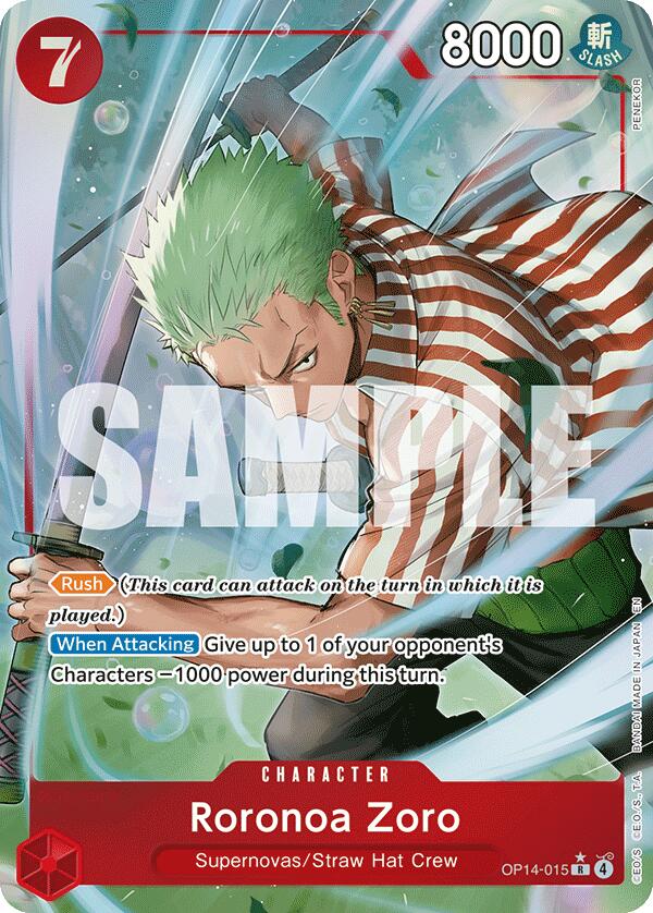 Roronoa Zoro (OP14-015) (Alternate Art) [The Azure Sea's Seven] | Gamers Paradise