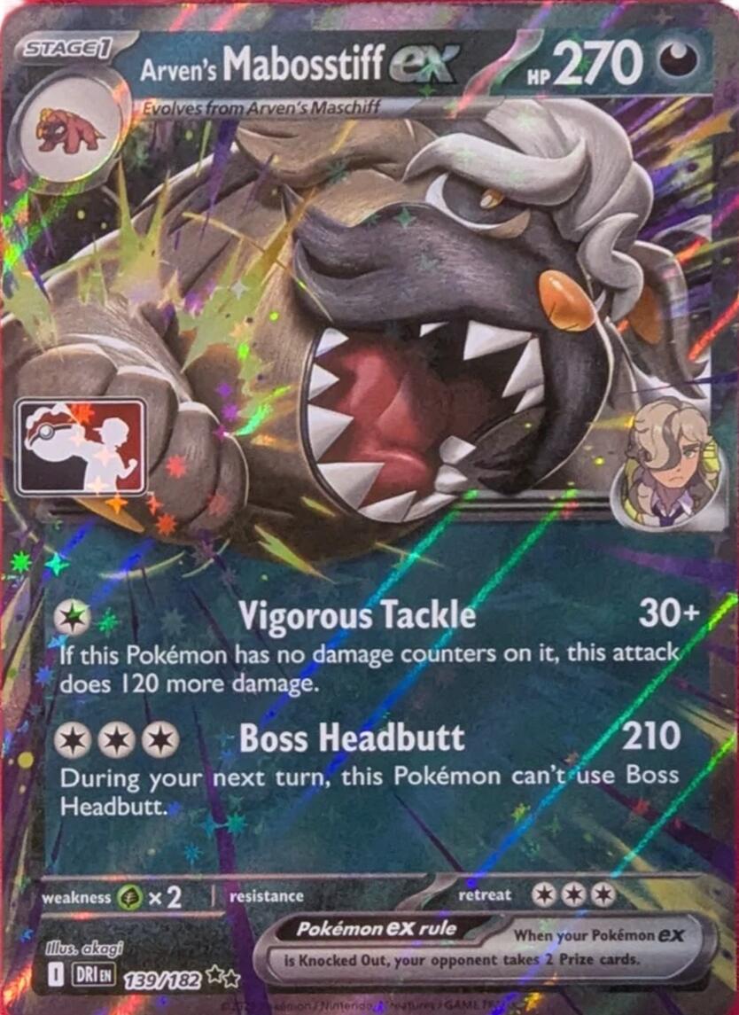 Arven's Mabosstiff ex (139/182) [Prize Pack Series Eight] | Gamers Paradise