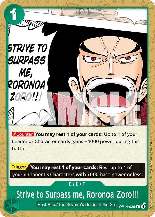 Strive to Surpass me, Roronoa Zoro!!! [The Azure Sea's Seven] | Gamers Paradise