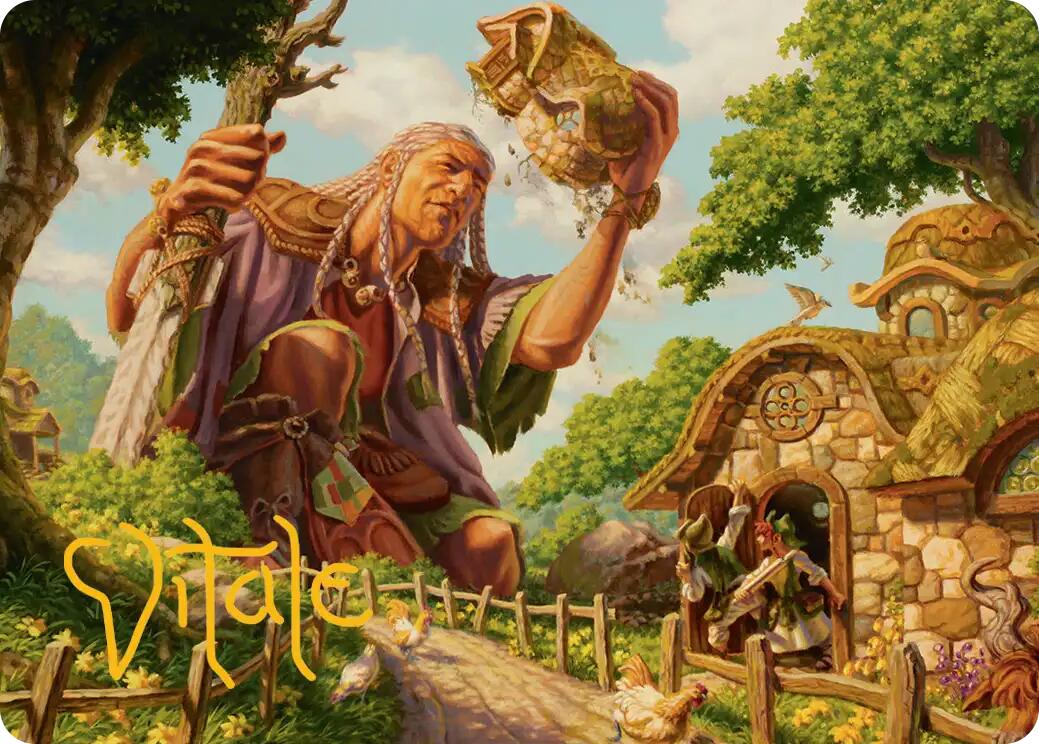 Curious Colossus Art Card (Gold-Stamped Signature) [Lorwyn Eclipsed Art Series] | Gamers Paradise