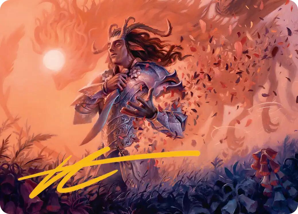 Rhys, the Evermore Art Card (Gold-Stamped Signature) [Lorwyn Eclipsed Art Series] | Gamers Paradise