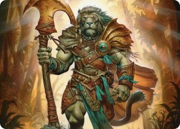 Ajani, Outland Chaperone Art Card [Lorwyn Eclipsed Art Series] | Gamers Paradise