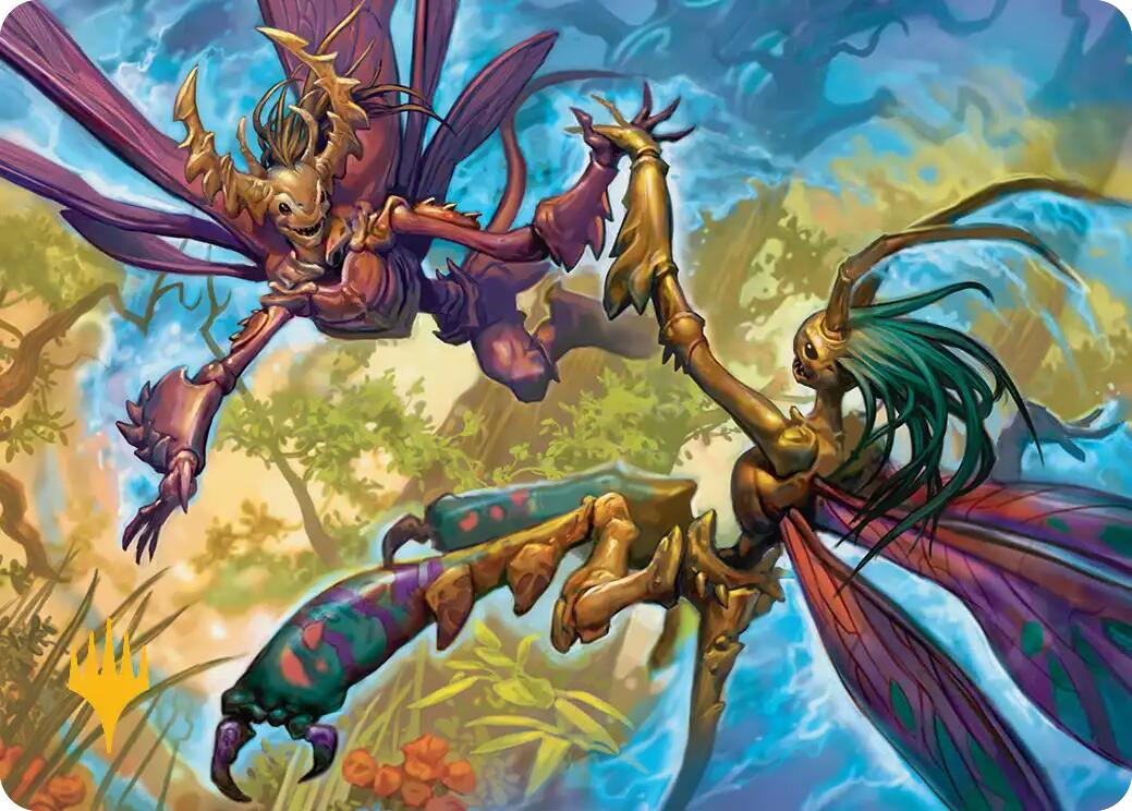 Illusion Spinners Art Card (Gold-Stamped Planeswalker Symbol) [Lorwyn Eclipsed Art Series] | Gamers Paradise