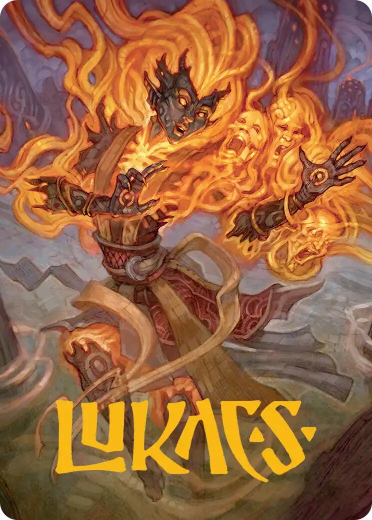 Ashling, Rekindled Art Card (33/54) (Gold-Stamped Signature) [Lorwyn Eclipsed Art Series] | Gamers Paradise