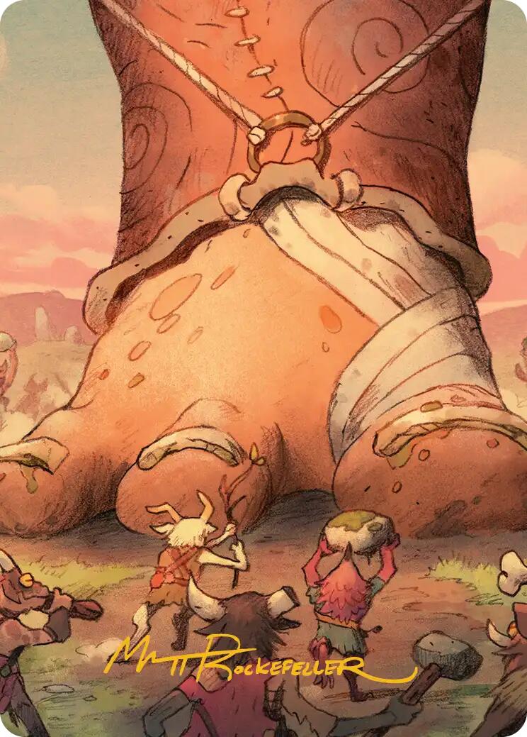 Meek Attack Art Card (Gold-Stamped Signature) [Lorwyn Eclipsed Art Series] | Gamers Paradise