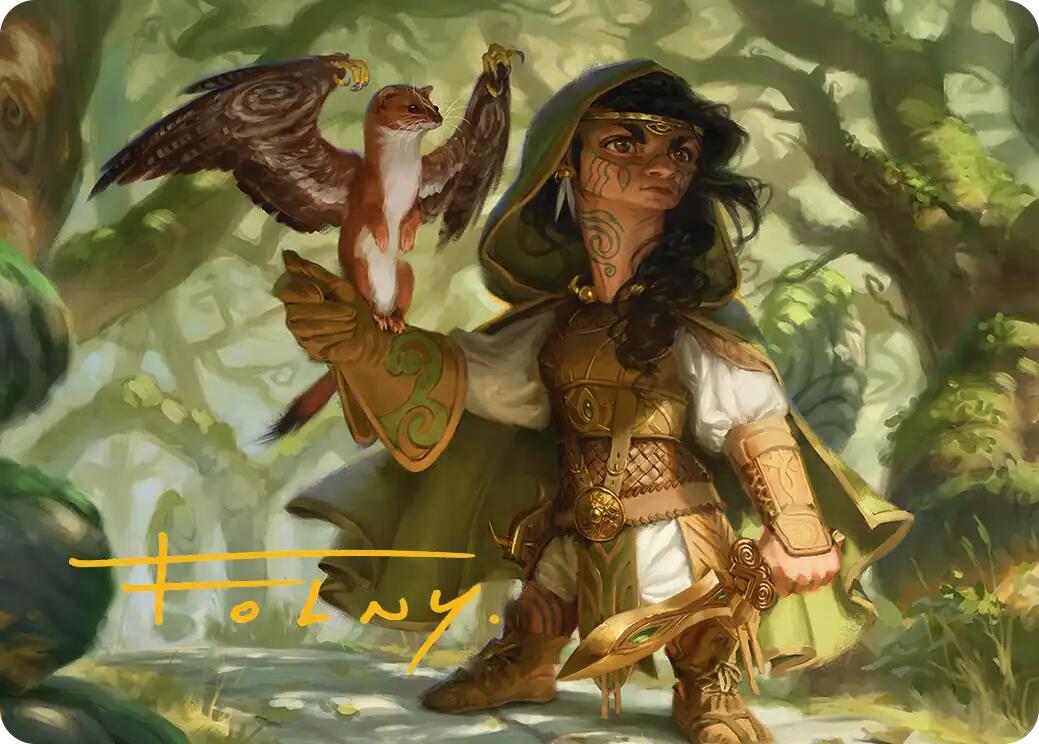 Crossroads Watcher Art Card (Gold-Stamped Signature) [Lorwyn Eclipsed Art Series] | Gamers Paradise