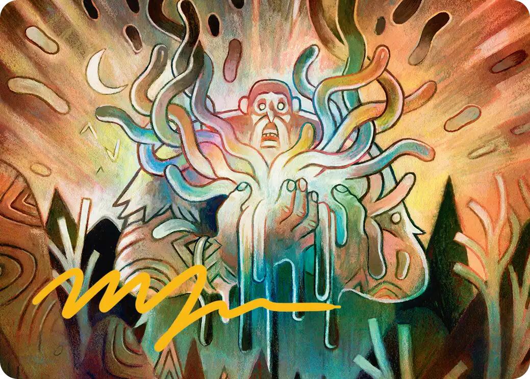 Aurora Awakener Art Card (40/54) (Gold-Stamped Signature) [Lorwyn Eclipsed Art Series] | Gamers Paradise