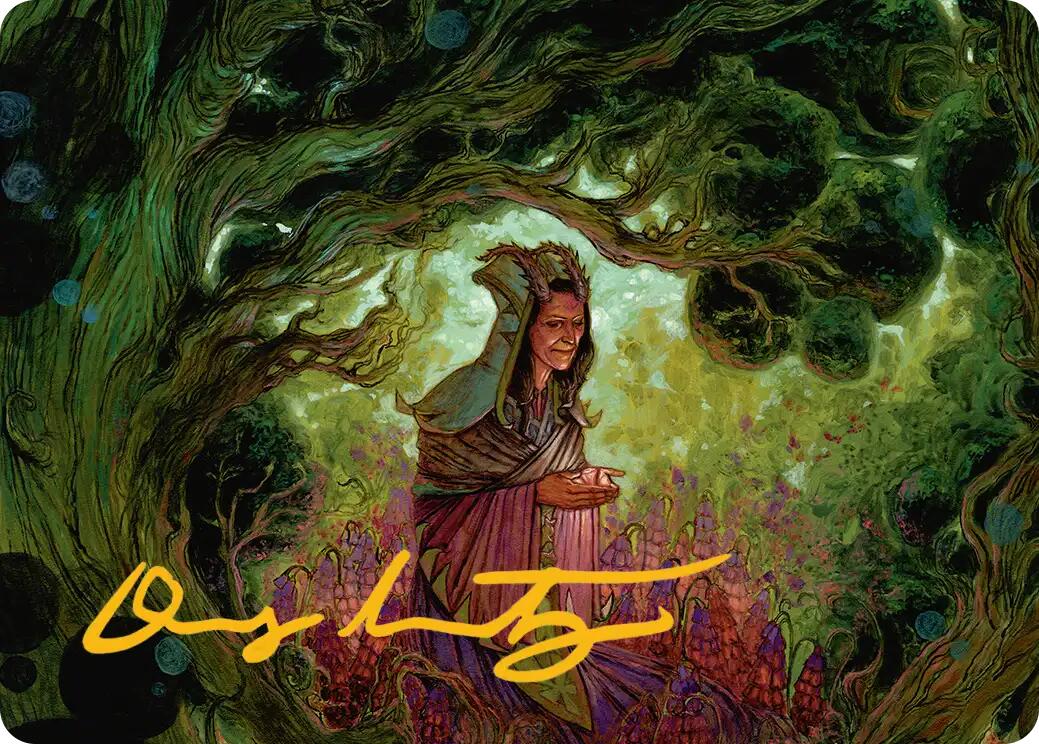 Bloom Tender Art Card (Gold-Stamped Signature) [Lorwyn Eclipsed Art Series] | Gamers Paradise