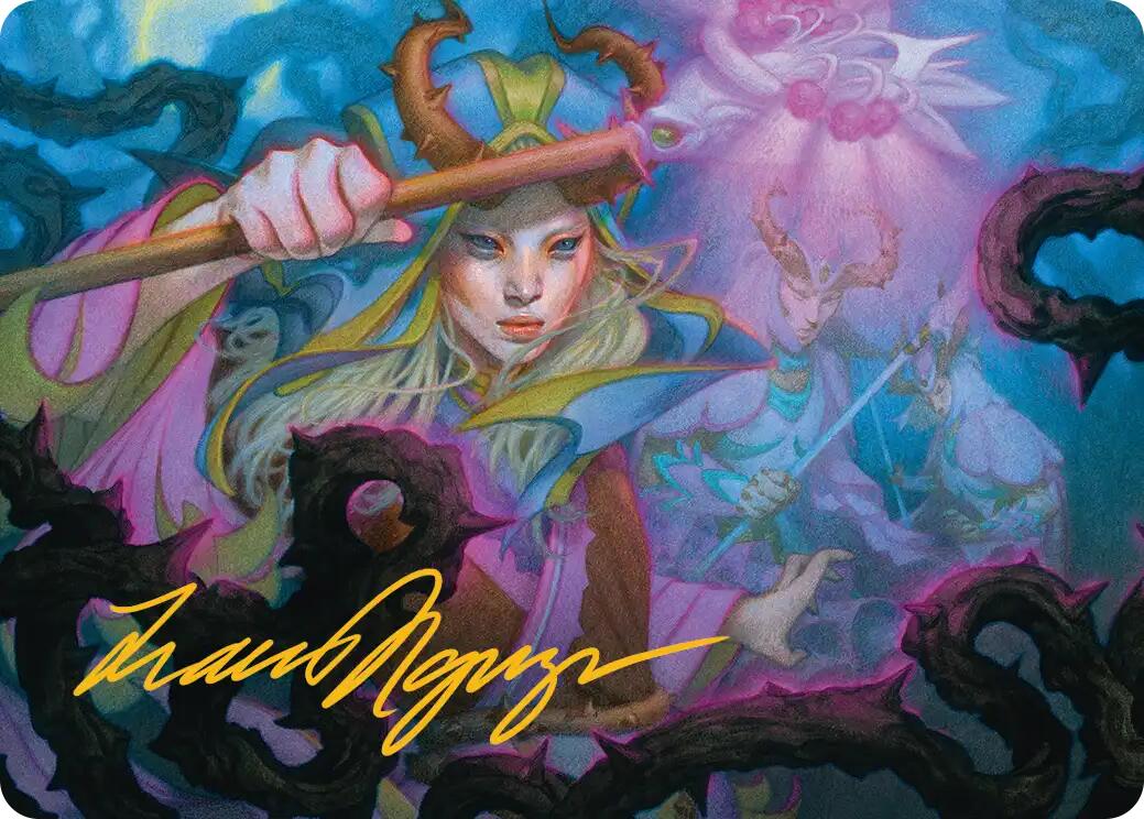 Stoic Grove-Guide Art Card (Gold-Stamped Signature) [Lorwyn Eclipsed Art Series] | Gamers Paradise