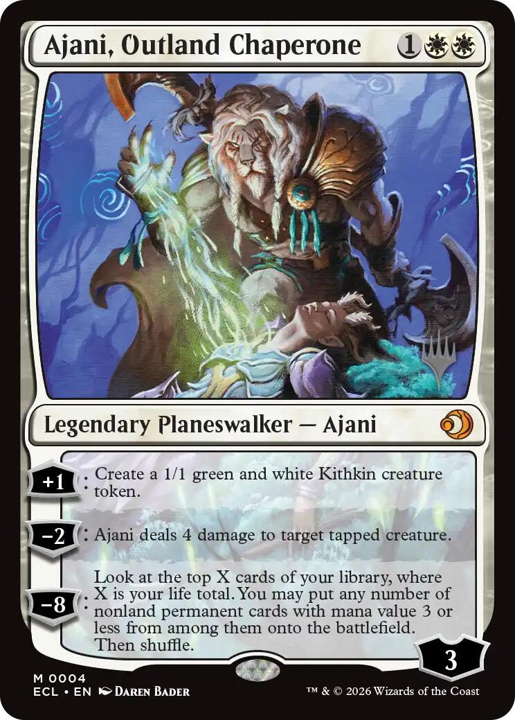 Ajani, Outland Chaperone [Lorwyn Eclipsed Promos] | Gamers Paradise