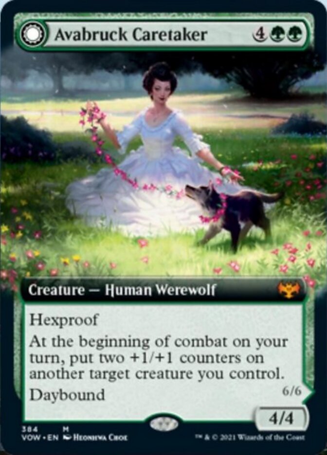 Avabruck Caretaker // Hollowhenge Huntmaster (Extended Art) [Innistrad: Crimson Vow] | Gamers Paradise