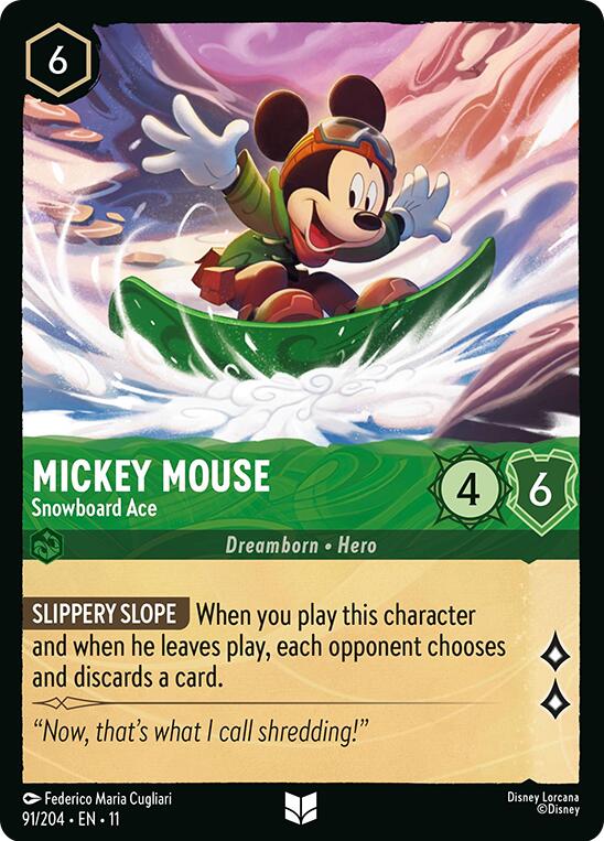 Mickey Mouse - Snowboard Ace (91/204) [Winterspell] | Gamers Paradise