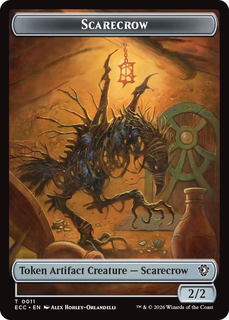 Scarecrow // Treasure Double-Sided Token [Lorwyn Eclipsed Tokens] | Gamers Paradise
