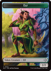 Elf // Treasure Double-Sided Token [Lorwyn Eclipsed Tokens] | Gamers Paradise
