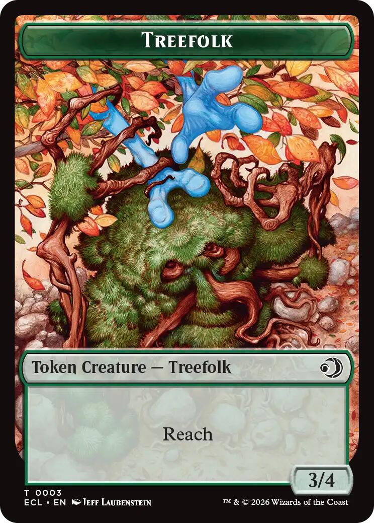 Treefolk // Goblin Double-Sided Token [Lorwyn Eclipsed Tokens] | Gamers Paradise
