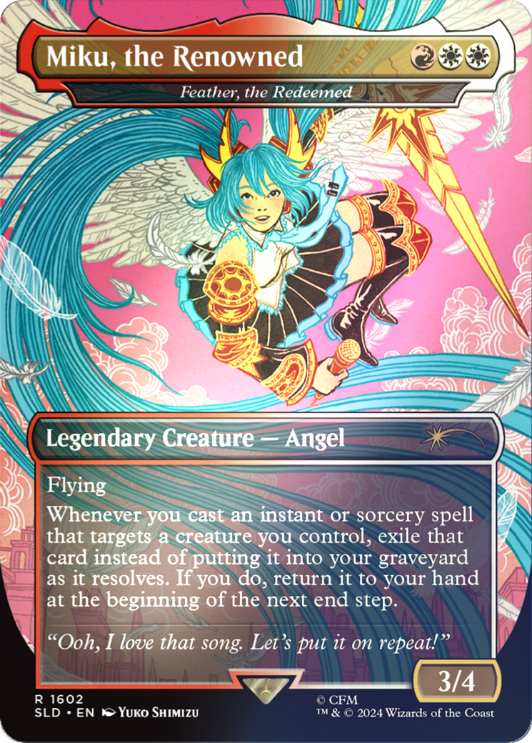 Miku, the Renowned - Feather, the Redeemed (Rainbow Foil) [Secret Lair Drop Series] | Gamers Paradise