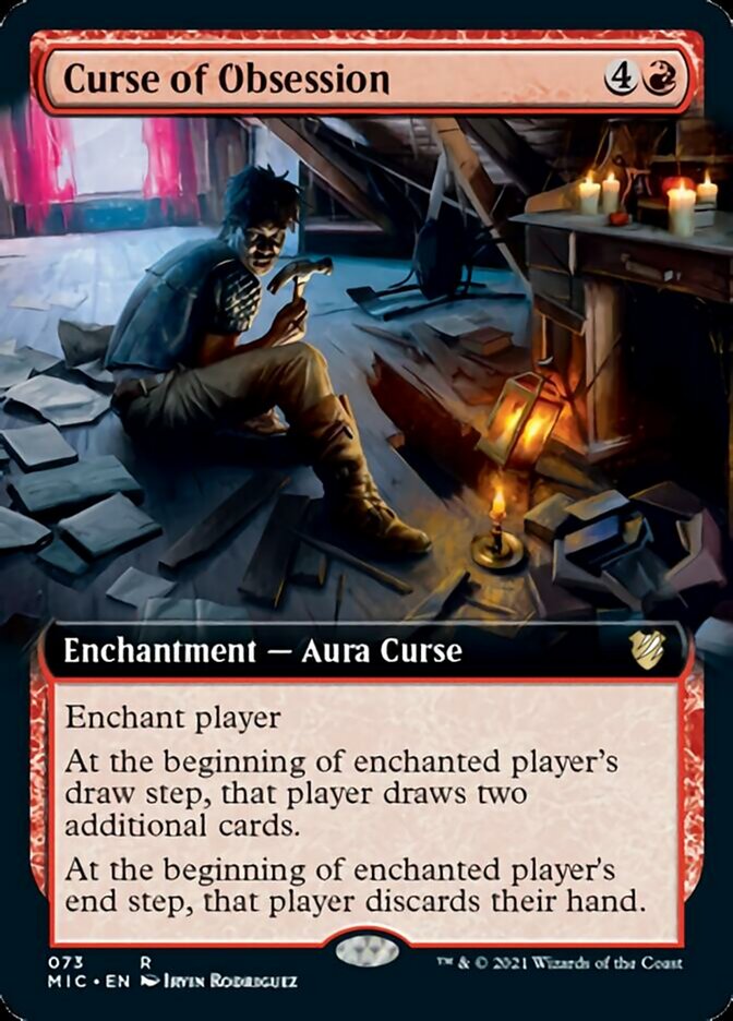Curse of Obsession (Extended Art) [Innistrad: Midnight Hunt Commander] | Gamers Paradise