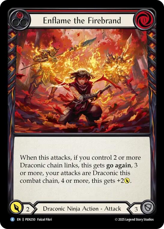 Enflame the Firebrand [PEN250] (Compendium of Rathe)  Rainbow Foil | Gamers Paradise