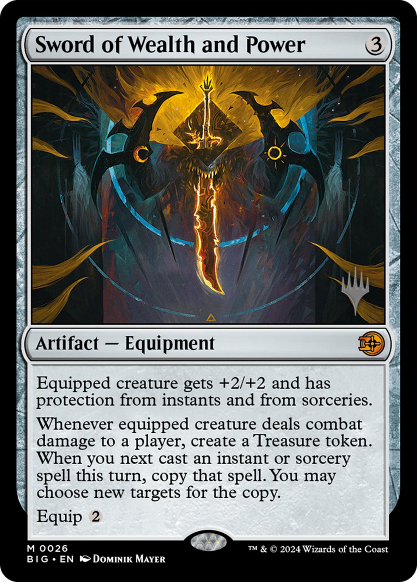 Sword of Wealth and Power [Lorwyn Eclipsed Promos] | Gamers Paradise