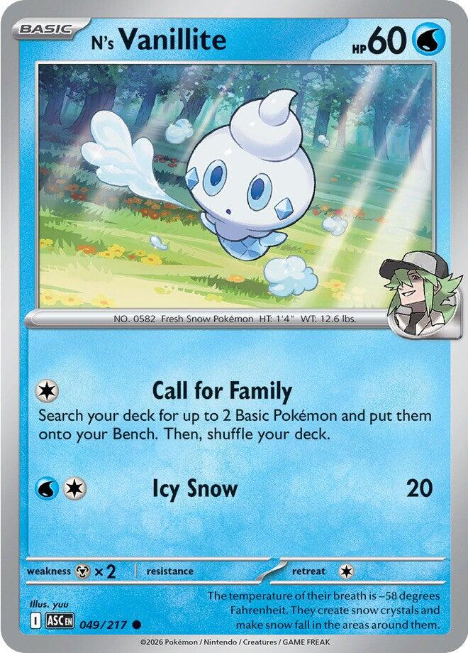 N's Vanillite (049/217) [Mega Evolution: Ascended Heroes] | Gamers Paradise