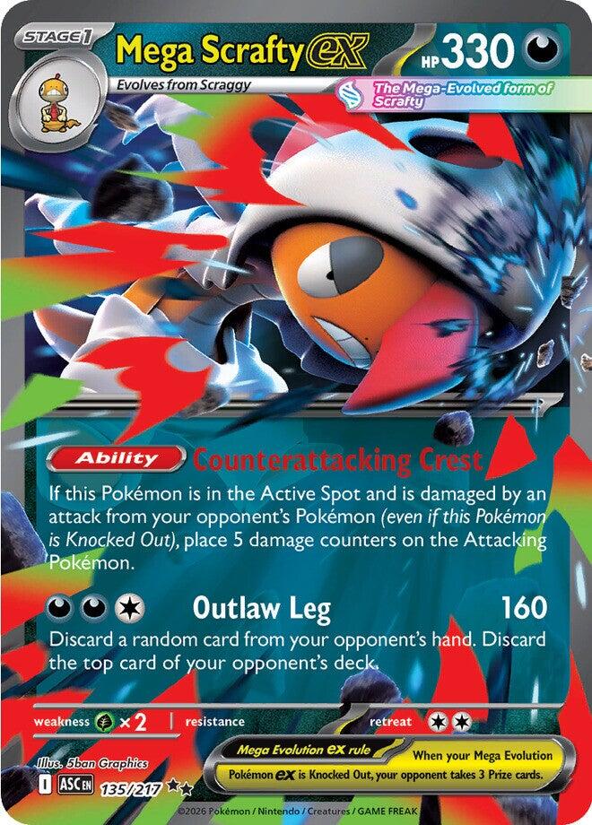 Mega Scrafty ex (135/217) [Mega Evolution: Ascended Heroes] | Gamers Paradise