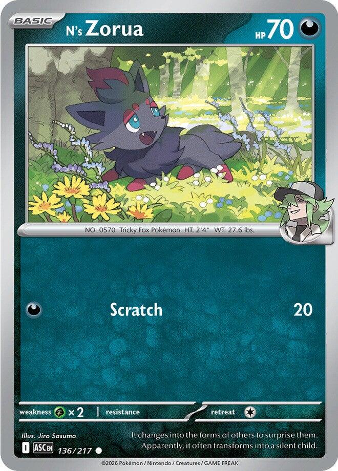 N's Zorua (136/217) [Mega Evolution: Ascended Heroes] | Gamers Paradise