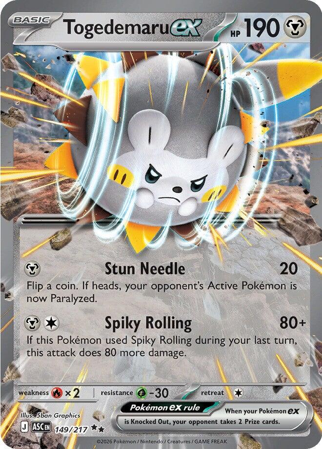 Togedemaru ex (149/217) [Mega Evolution: Ascended Heroes] | Gamers Paradise