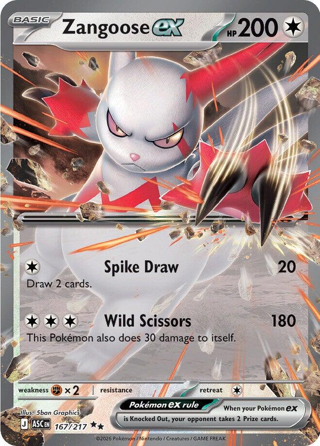 Zangoose ex (167/217) [Mega Evolution: Ascended Heroes] | Gamers Paradise