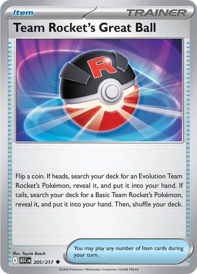 Team Rocket's Great Ball (205/217) [Mega Evolution: Ascended Heroes] | Gamers Paradise
