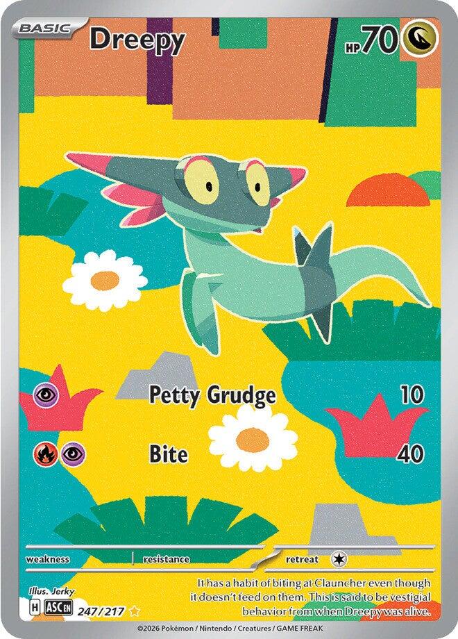 Pokemon Trading Card Game Ascended Heroes Illustration Rare Dreepy #247 Pokemon Trading Card Game Ascended Heroes Illustration Rare Dreepy #247