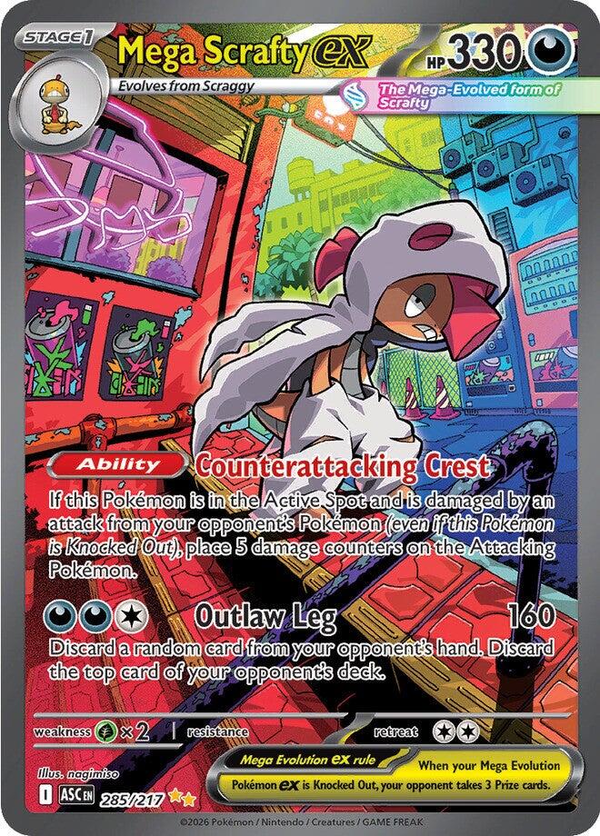 Mega Scrafty ex (285/217) [Mega Evolution: Ascended Heroes] | Gamers Paradise