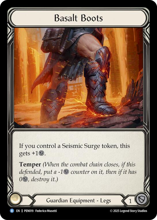 Basalt Boots [PEN019] (Compendium of Rathe)  Cold Foil | Gamers Paradise