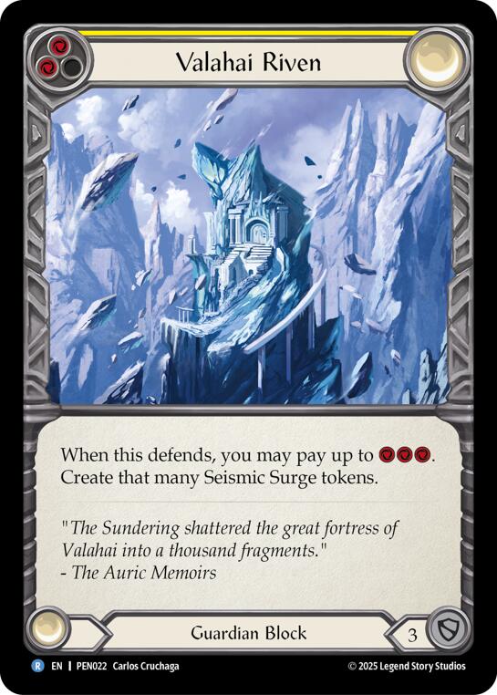 Valahai Riven (Yellow) (Rainbow Foil) [PEN022] (Compendium of Rathe)  Rainbow Foil | Gamers Paradise