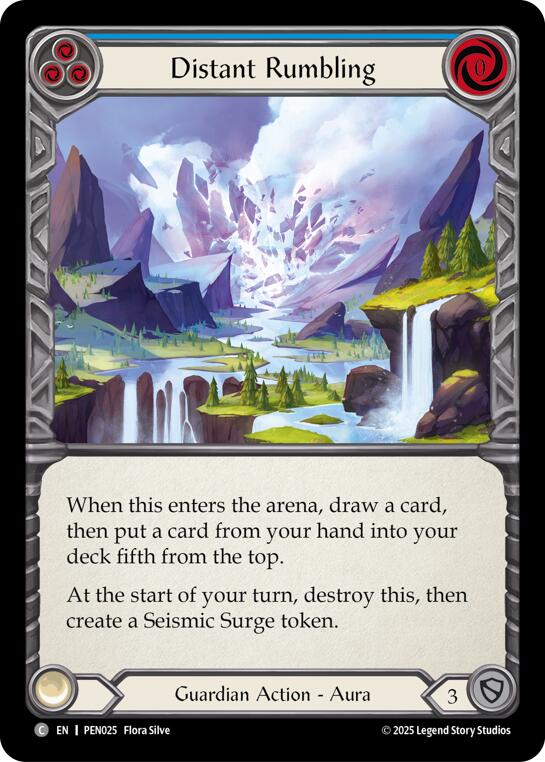 Distant Rumbling (Blue) (Rainbow Foil) [PEN025] (Compendium of Rathe)  Rainbow Foil | Gamers Paradise