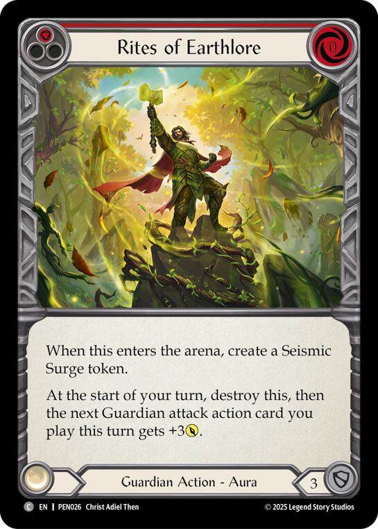 Rites Of Earthlore (Red) (Rainbow Foil) [PEN026] (Compendium of Rathe)  Rainbow Foil | Gamers Paradise