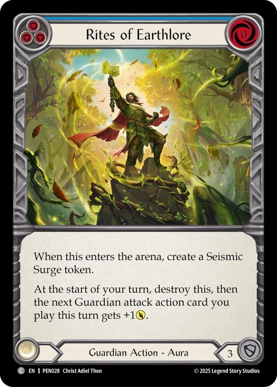 Rites Of Earthlore (Blue) (Rainbow Foil) [PEN028] (Compendium of Rathe)  Rainbow Foil | Gamers Paradise